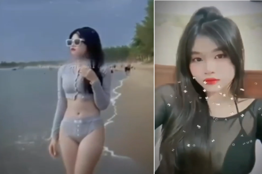 Sex mới em Mỹ Duyên đi biển với sếp cu khủng